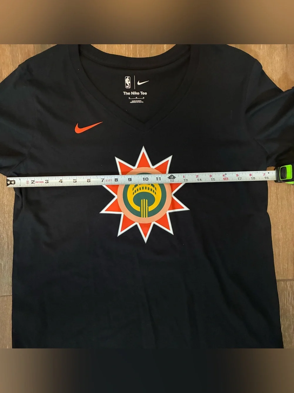 Nike Black Tee with White Nike Swoosh and NBA Logo